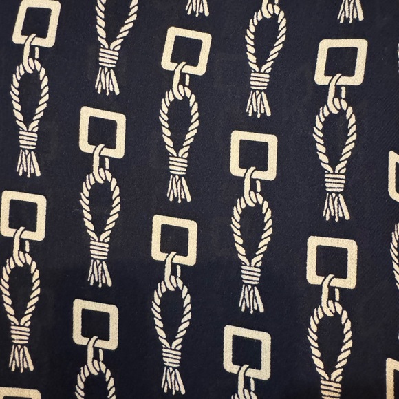 L'AGENCE Black and Cream Rope Pattern Blouse - Picture 5 of 5